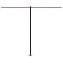 Poteau noir à visser de balisage