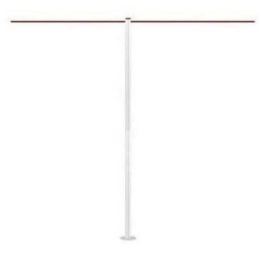 Poteau de balisage blanc à visser avec design épuré et solide.