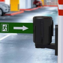 Enrouleur à fixer au mur de parking avec sangle personnalisée