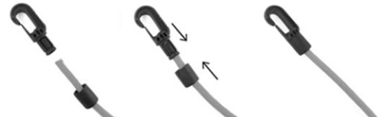 Fixation à une corde sandow